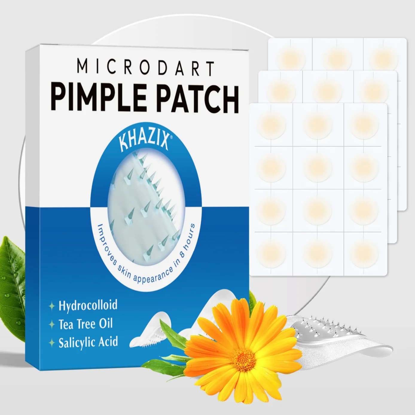 Hydrocolloidal caps for acne, portable for daily work, for medical grade skin care, safe for sensitive skin to be applied with conf