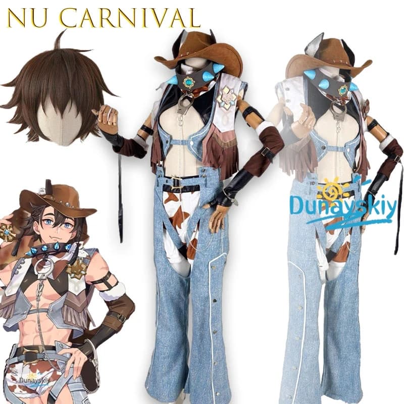 Garu Nu Carnevale Costume Cosplay Avventuriero Moda Jeans Outfit Halloween Party Gioco di ruolo Abbigliamento
