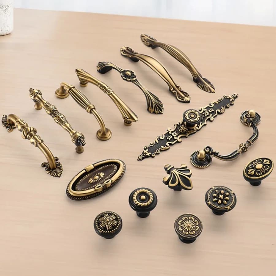 Maniglie per mobili in ottone vintage nordico Maniglie in bronzo per guardaroba e cassetti Maniglie per mobili da cucina con stile creativo Comò