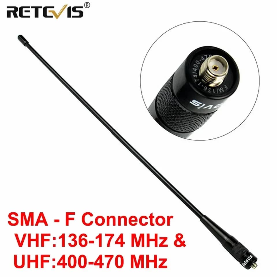 Retevis RHD-771 Walkie Talkie Accessori SMA-F VHF UHF Dual Band Walkie-Talkie Antenna per Baofeng UV 5R Retevis H777 RT5R