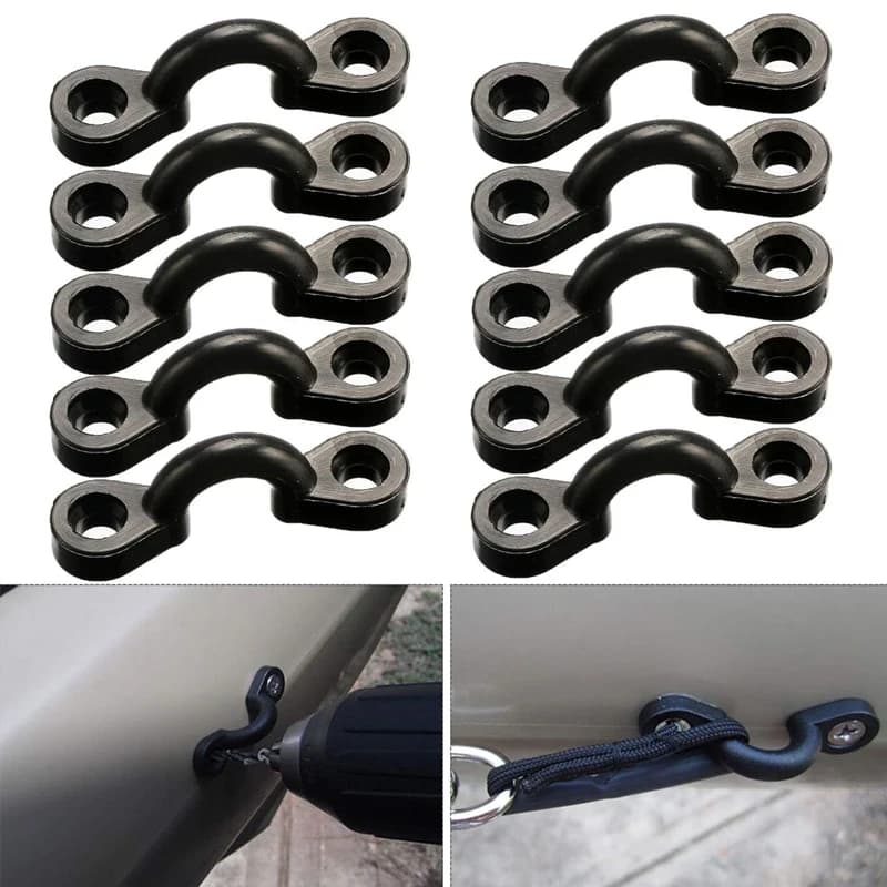 50pcs Kayak Clips with Screws Nylon Fixed Clamps For Marine Boats Aquatic Sports Surfing Deck Rigging Kit Elastic Rope Accessory