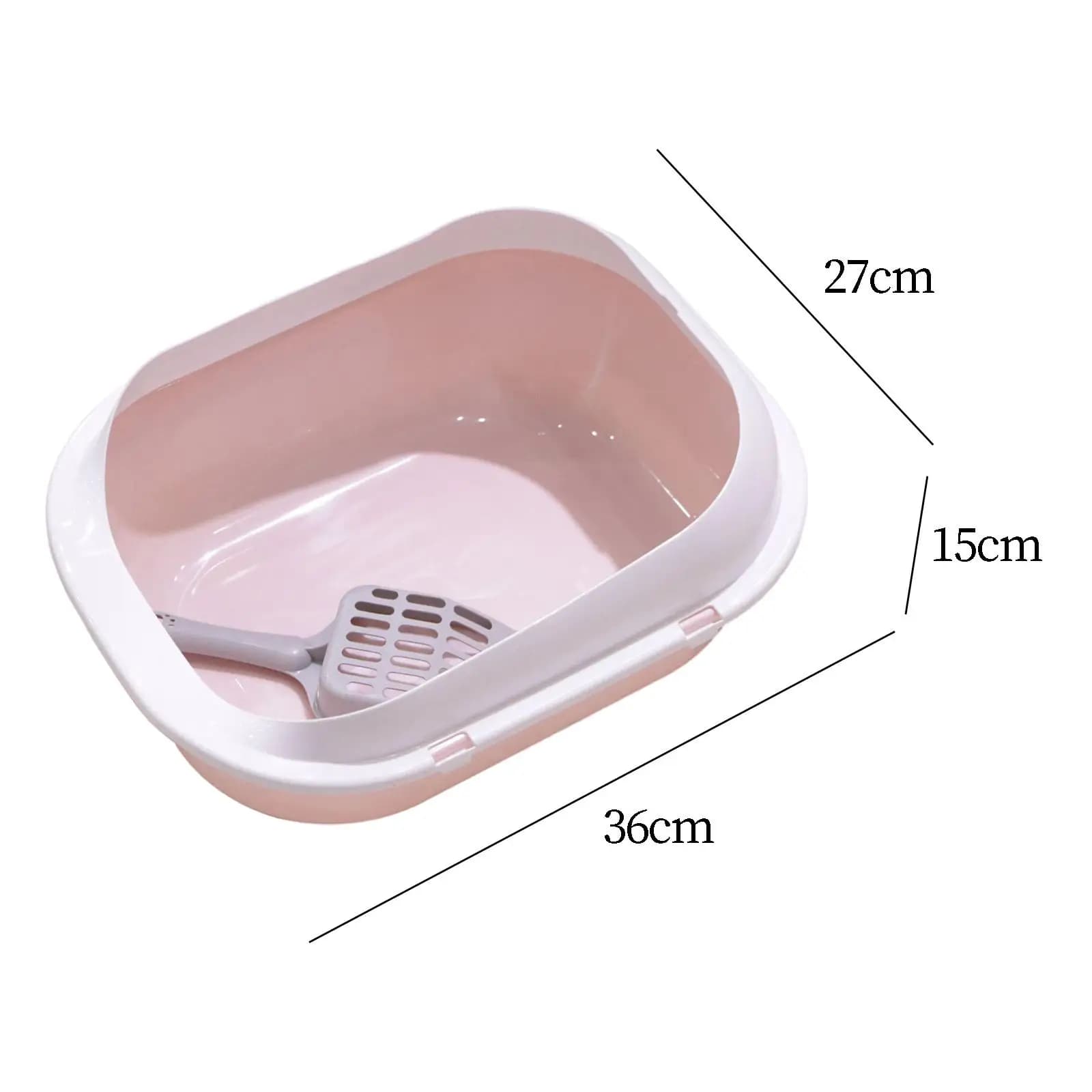 Kitten Toilet Open Top Pet Litter Tray Cat Sand Box Litter Box for Small Animals Rabbit Kittens Easy to Clean and Assemble