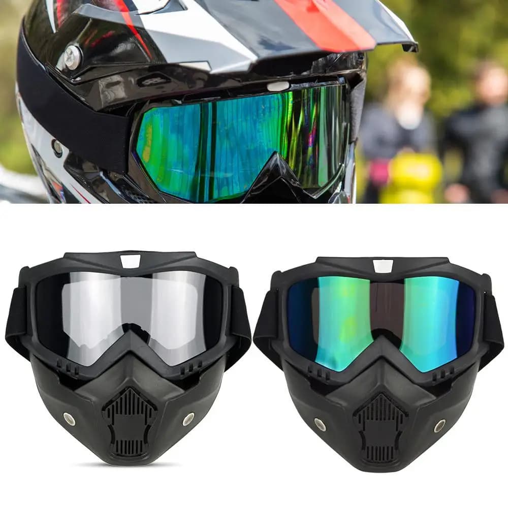 Occhiali protettivi casco da moto sport all'aria aperta occhiali da vista antipolvere antivento occhiali da Snowboard da sci Motocross Riot Contr