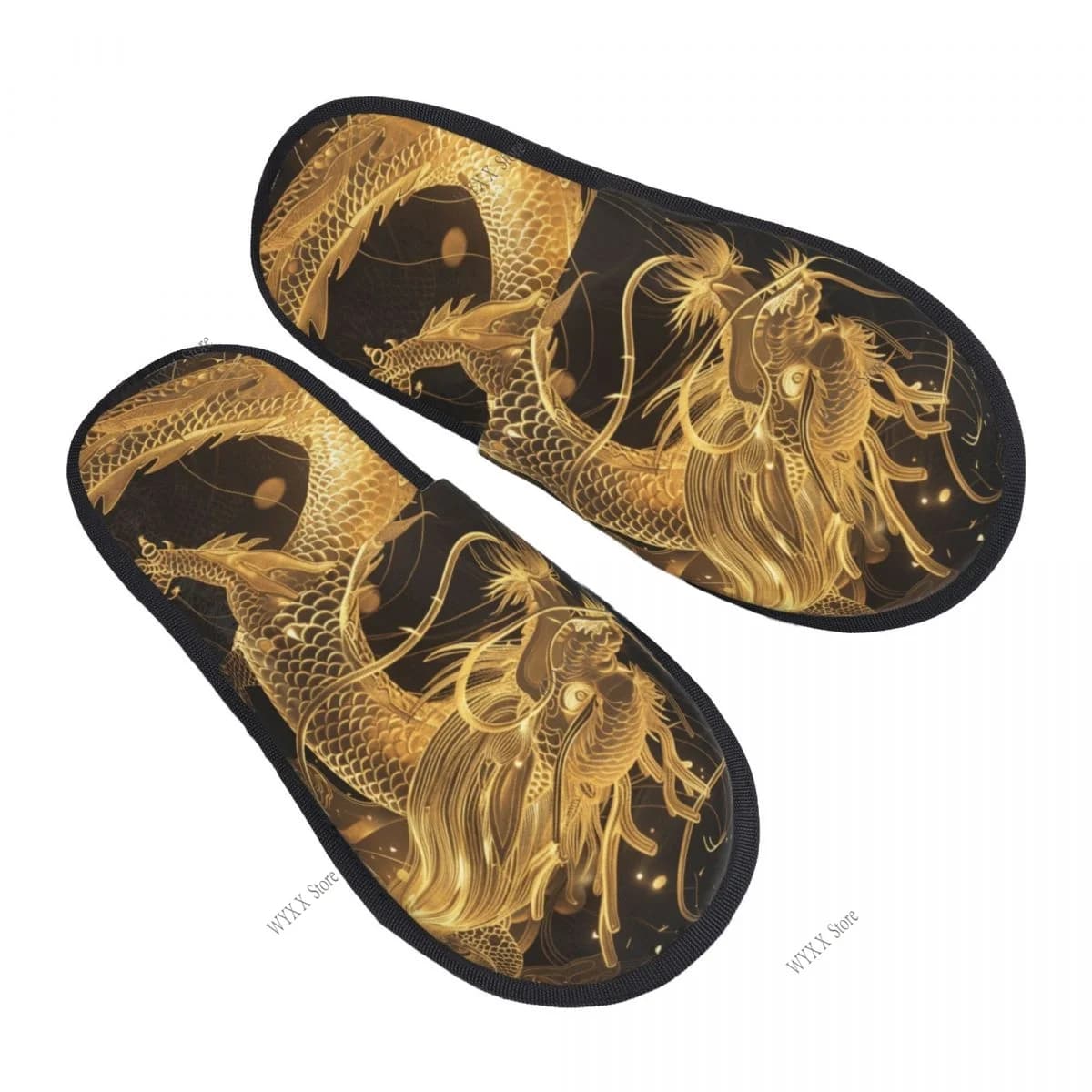 Dragon Snapback Slipper For Women Men Fluffy Winter Warm Slippers Indoor Slippers