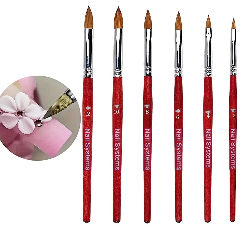 1/6 pezzi set di pennelli per unghie in acrilico costruttore craving pennello per gel per unghie professionale estensione delle unghie intaglio penna per disegno delle unghie strumento per manicure