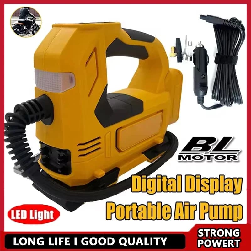 Fit DEWALT Strumento di gonfiaggio a batteria per pompa d'aria portatile per pneumatici per auto con batteria da 18 V Pompa d'aria portatile per moto elettrica