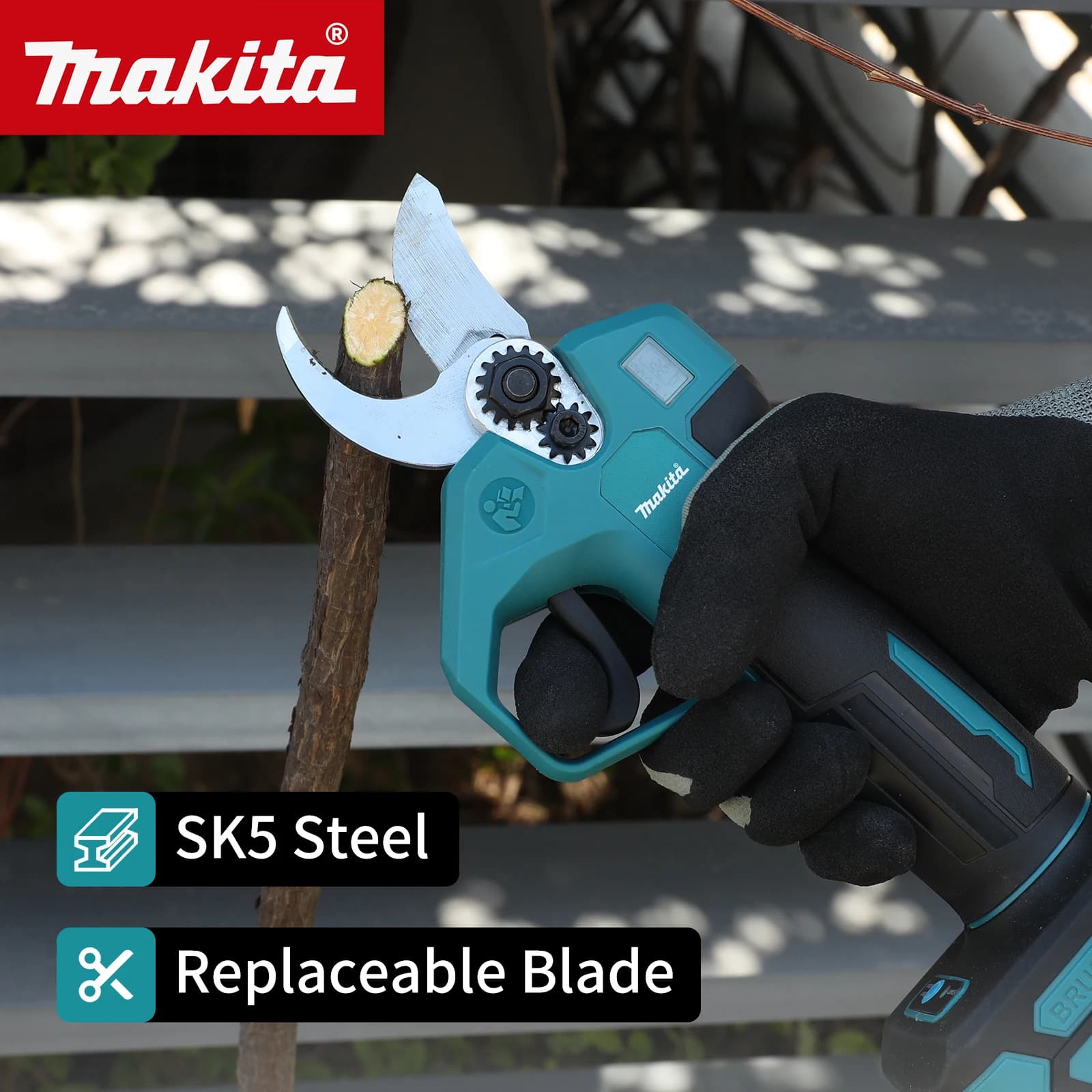 Original Makita MPP569 18V Brushless Electric Pruning Shears - 45mm Cutting, Lightweight Garden Tree Branch Pruner Scissors