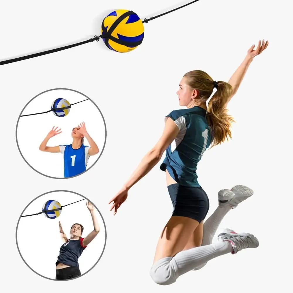 Aiuto per l'allenamento con punte per pallavolo regolabile Attrezzatura per allenamento per pallavolo elasticizzata resistente all'usura Pratico nero