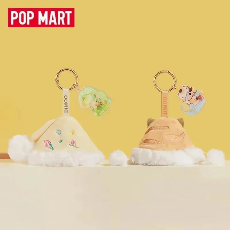 POPMART DIMOO WEAVING WONDERS Series Portachiavi in Peluche Blind Box Mystery Box Busta a Sorpresa Giocattoli Bambola Ornamenti da Scrivania Collezione