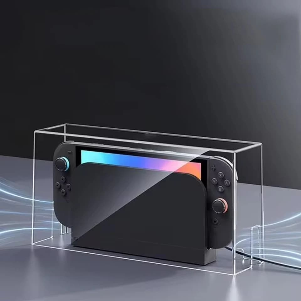 Dustproof Protective Case for Nintendo Switch 2 Game Console Transparent Acrylic Dock Dust Cover For Switch Oled Accessories