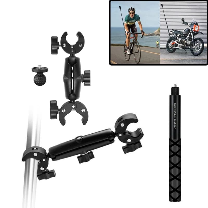 For Insta360 X5 X4 X3 X2 Moto Bike Mount Selfie Stick for GoPro DJI Bike Monopiede Handlebar Camera Accessories