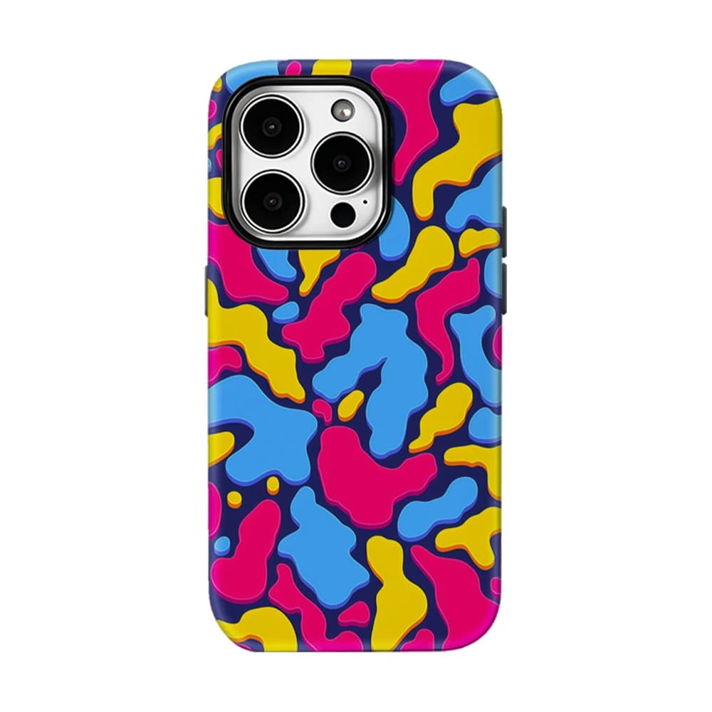 Colorful Abstract Shapes Phone Case for IPhone 17 16 15 14 13 Pro Max Plus for Magnetic Single Double-layer Tough Case