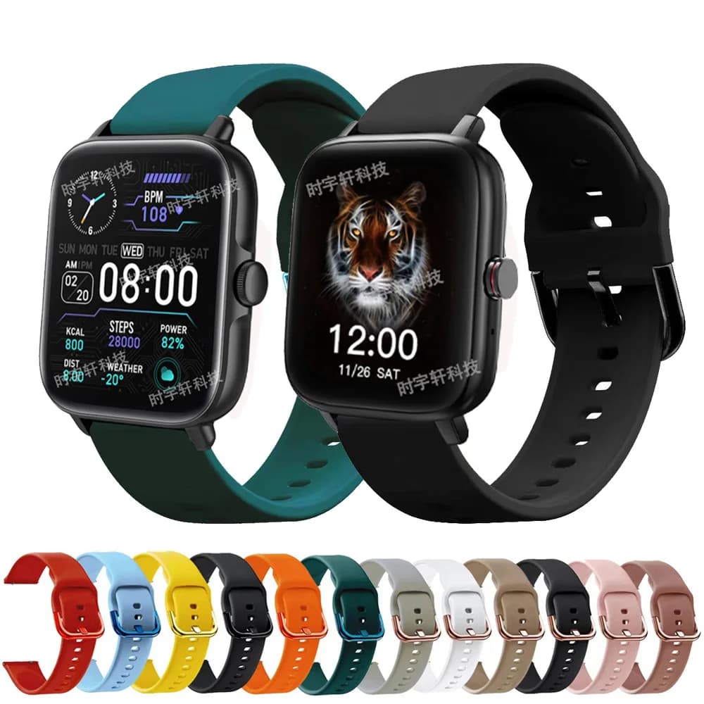 Per COLMI P28 Plus Smart Watch Strap 20mm bracciale sportivo in Silicone per COLMI P8 Max/P8 Plus/P8 Pro/V23 sostituzione Correa Band