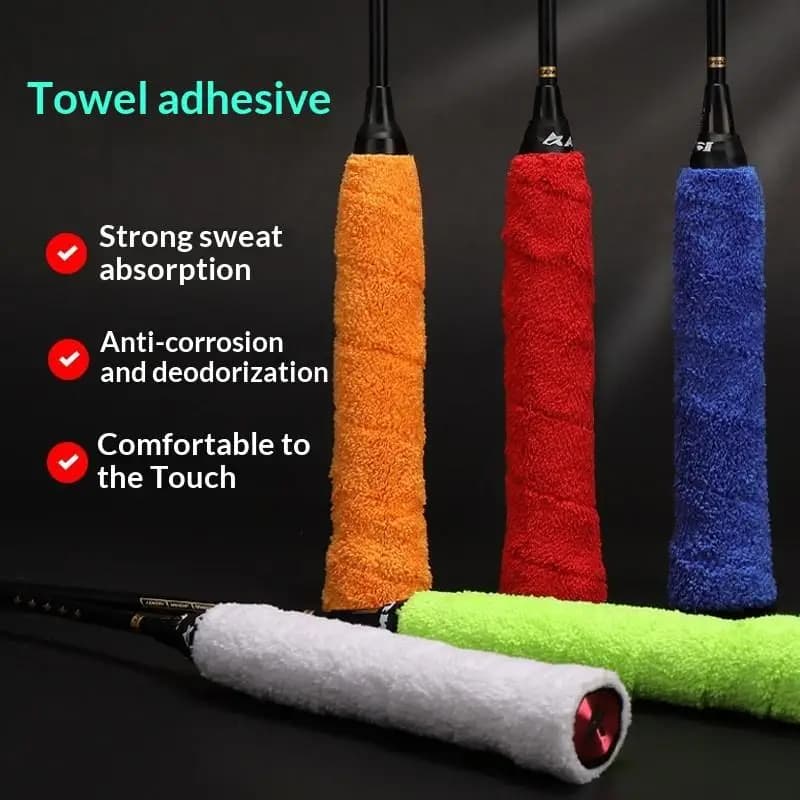 1Pcs Anti slip Sweat absorbing Tape Thickened Badminton Racket Towel Grips for Tennis Racket Fishing Rod Sports Racket Replaceme