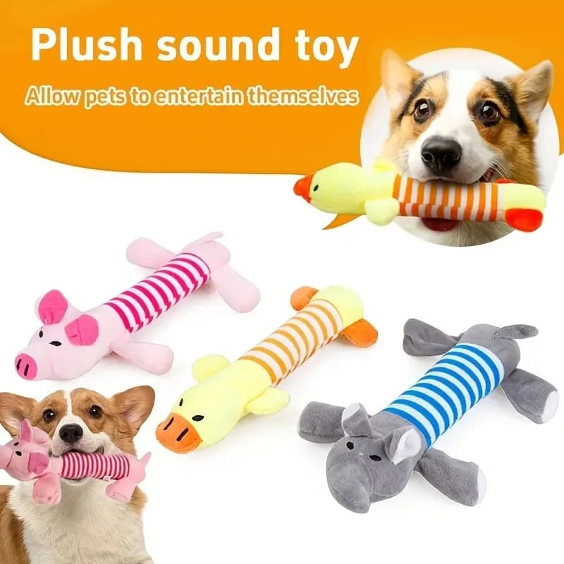 Giocattolo Interattivo per Cani a Forma di Maiale ed Elefante - Giocattolo Sonoro da Masticare per Masticatori Aggressivi - Accessori per Animali Domestici di Lunga Durata