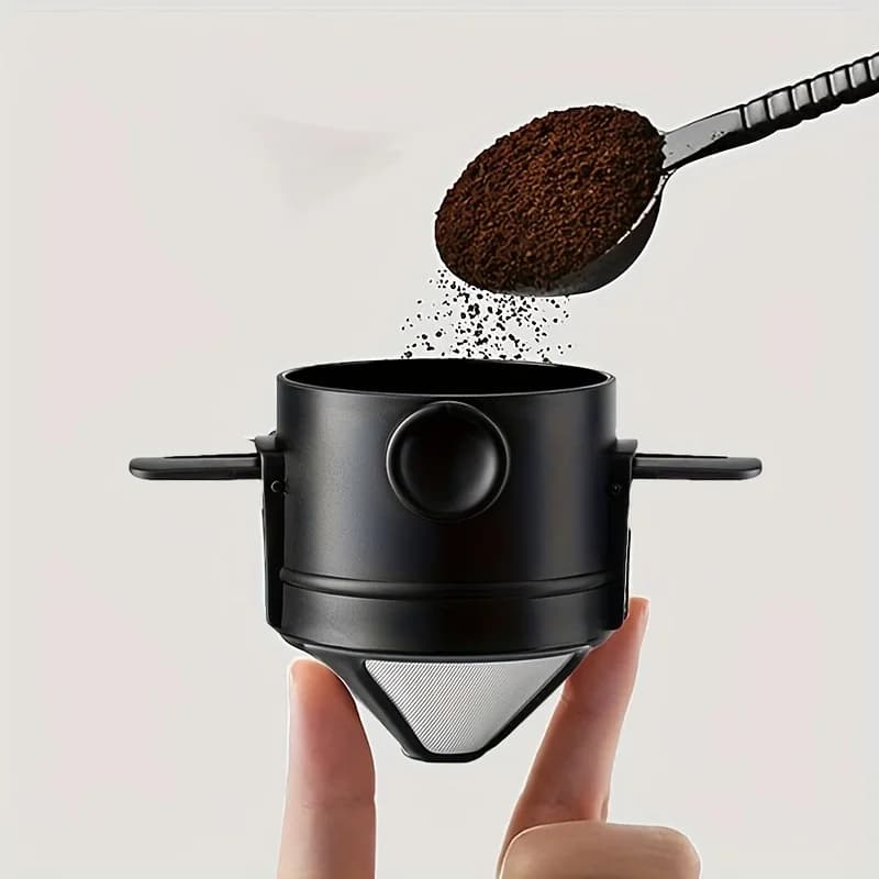 Tazza con filtro per caffè portatile riutilizzabile versare sopra la caffettiera con filtro Mini gocciolatore per caffè pieghevole senza carta per campeggio da viaggio