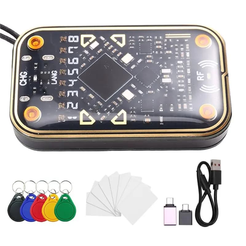 【PROMZIONE】Chameleon V2.0 RFID Smart Chip Reader Emulatore Funzione di decodifica della scheda 125Khz 13,56Mhz Duplicatore NFC 5Xcuid Key + 8Xuid