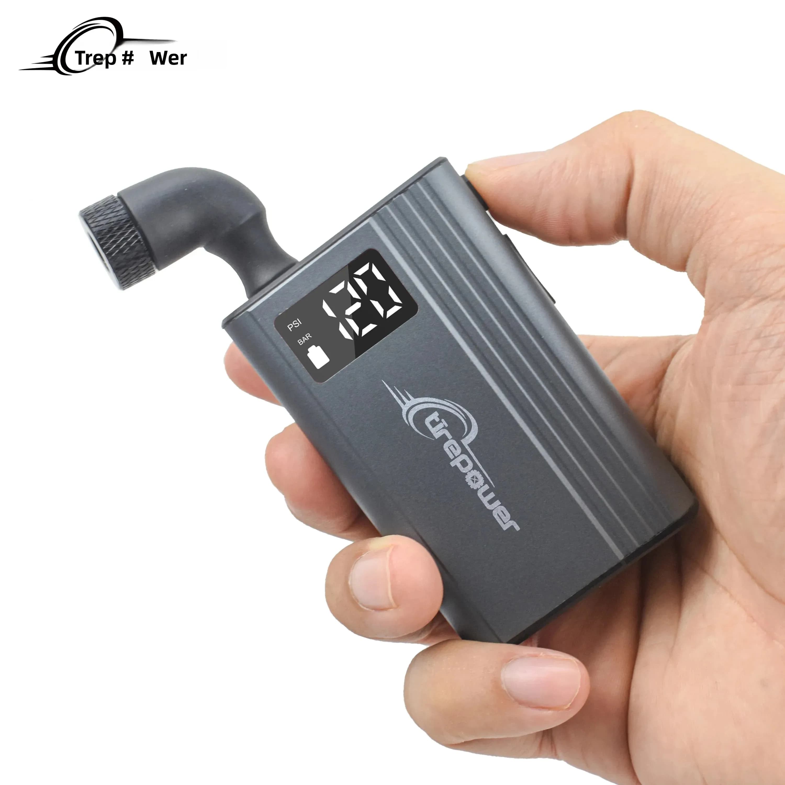 Pompa elettrica per bici da 120 PSI Valvola Schrader Presta e Clik in lega di alluminio Gonfiatore per pneumatici per bicicletta da ciclismo per bici da strada e MTB