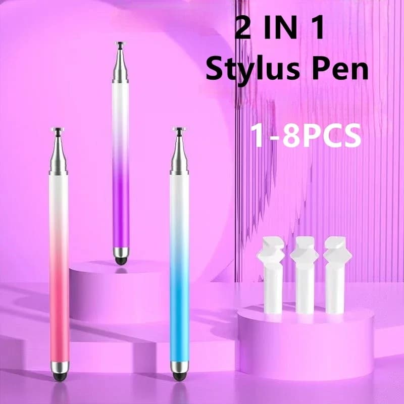 Smart Tablet Phone Universal 2 in 1 Capacitive Stylus Pen Drawing Pens for iPhone/Android All Capacitive Touch Screens