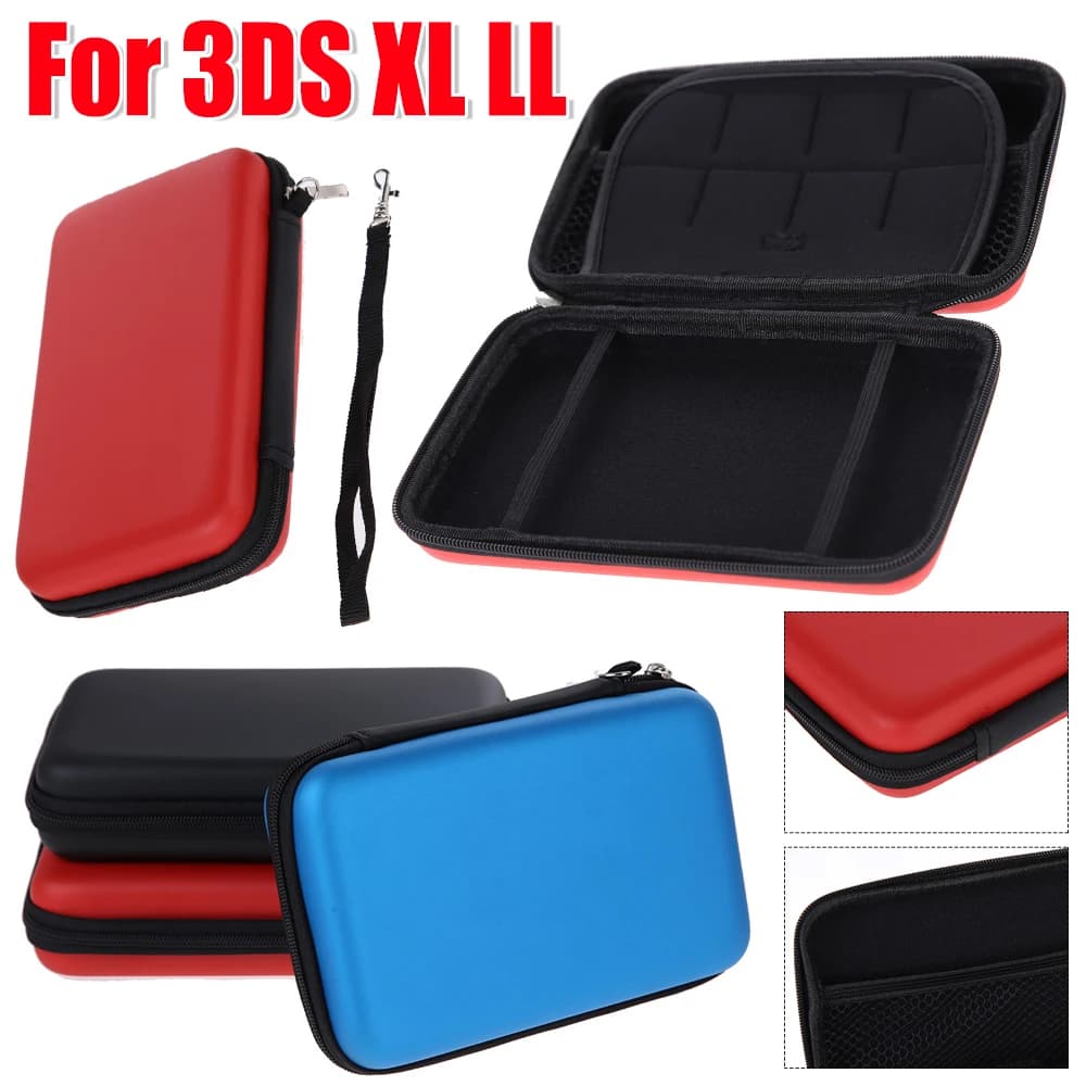 Custodia rigida per trasporto in pelle EVA per console 3DS XL LL Custodia protettiva Borsa di stoccaggio portatile per il nuovo 3DS XL 3DS LL