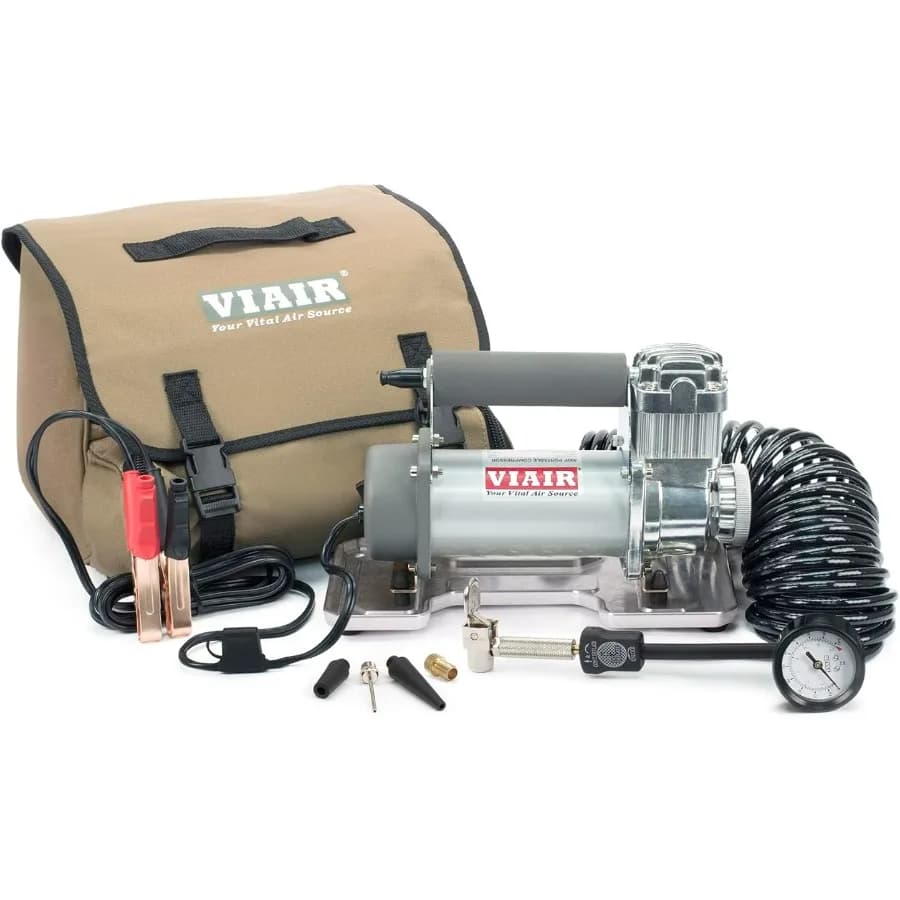 400P - 40043 Kit compressore portatile per gonfiatore di pneumatici per camion/SUV 400PSI Pneumatici fino a 35 pollici Corpo in alluminio leggero Rosso