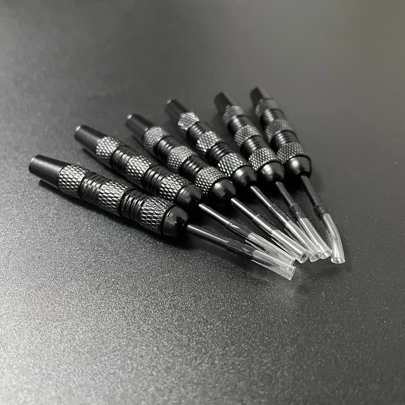 Punte per freccette in acciaio con motivi squisitamente intagliati, 12 pezzi, 18g/0,63 once, materiale in ferro, processo elettroforetico, accessori per freccette.