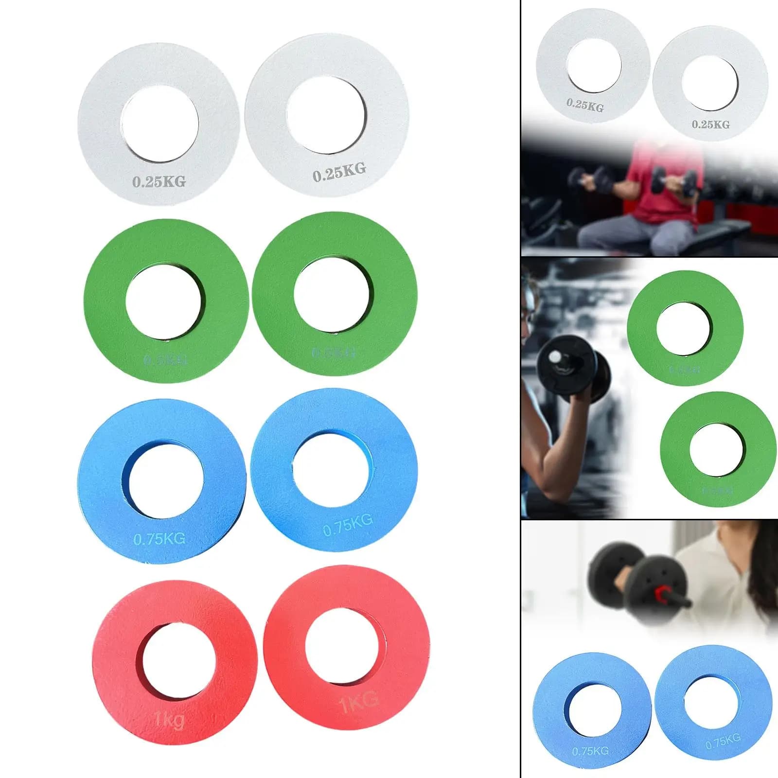 2x Piastre per pesi Uso conveniente Piastre per bilanciere facili da riporre per sollevamento pesi Forniture da palestra Fitness Aiding Strength Building