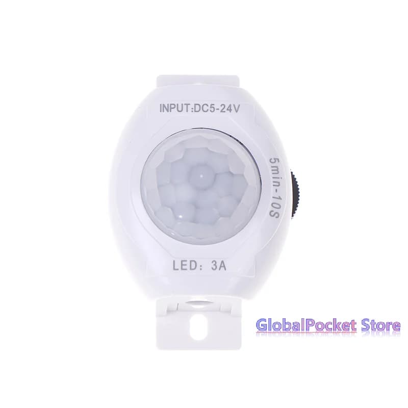 Motion Sensor Switch DC 5V-24V 3A Activated Timer Automatic Movement Detector ON OFF LED Strip Light PIR Motion Sensor Switch