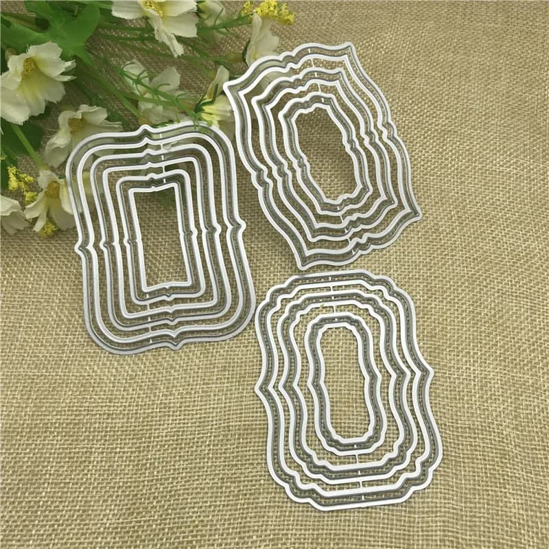 3pcs label frame set Metal Cutting Die Stencils for DIY Scrapbooking Album Decorative Embossing Handmade Paper Cards Gift
