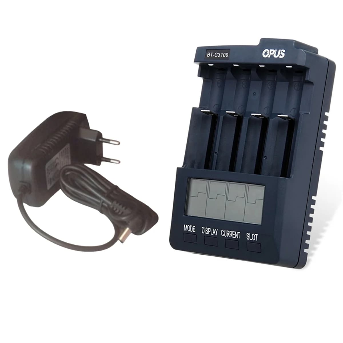BT-C3100 Adattatore caricabatteria universale intelligente a 4 slot per batterie ricaricabili agli ioni di litio EU PLUG-AB01