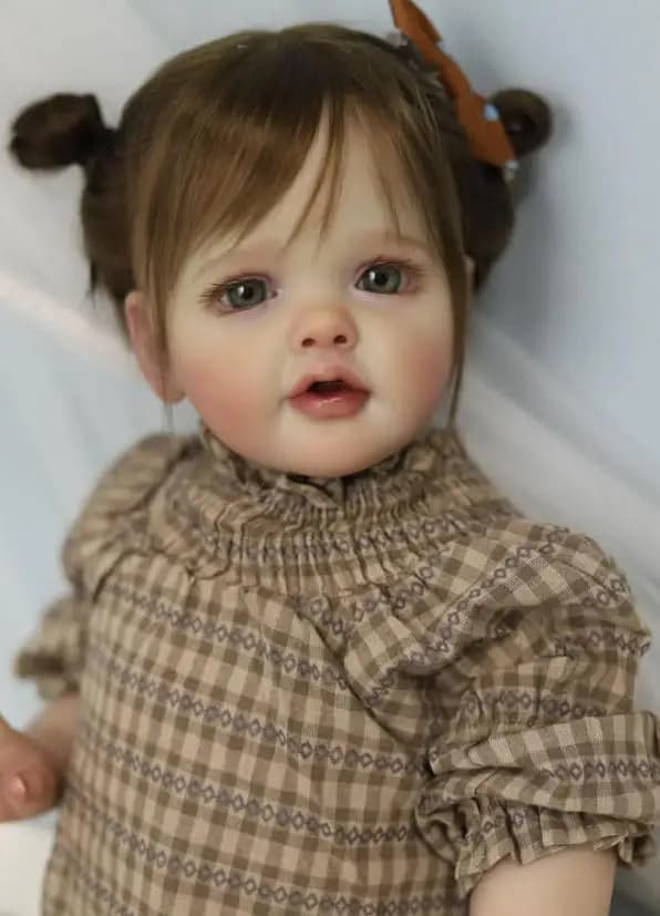 NPK 28inch Huge Size Baby DIY Doll Kit Reborn Betty 3D Painted Skin Color Unfinished Doll Parts Without Hair Cloth Body Include