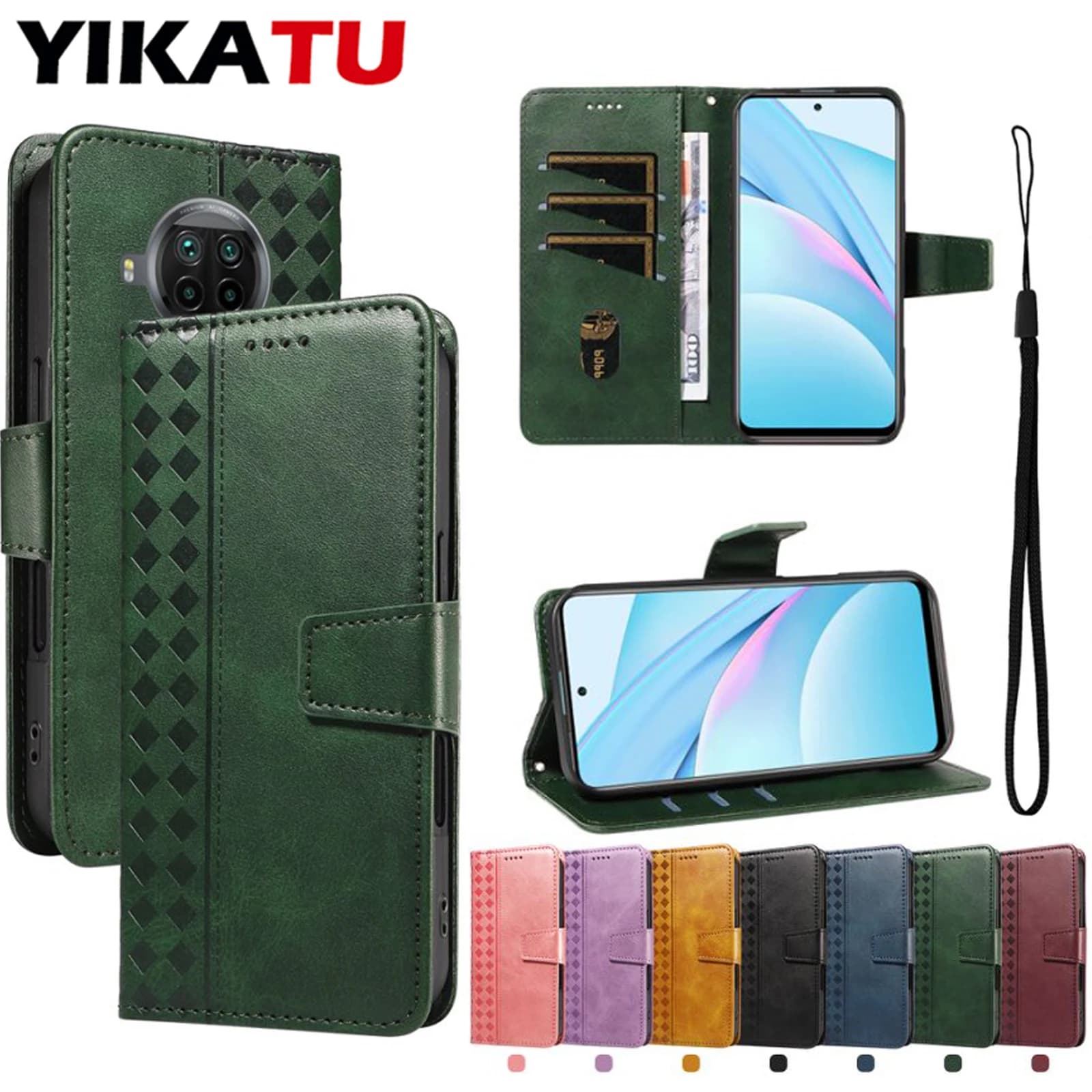 Portafoglio Flip Slot per schede Blocco RFID Custodia in pelle per Xiaomi Poco X7 Pro 5G X6 X4 GT X3 NFC M7 M6 4G M3 F7 Ultra F6 F5 C75 C65