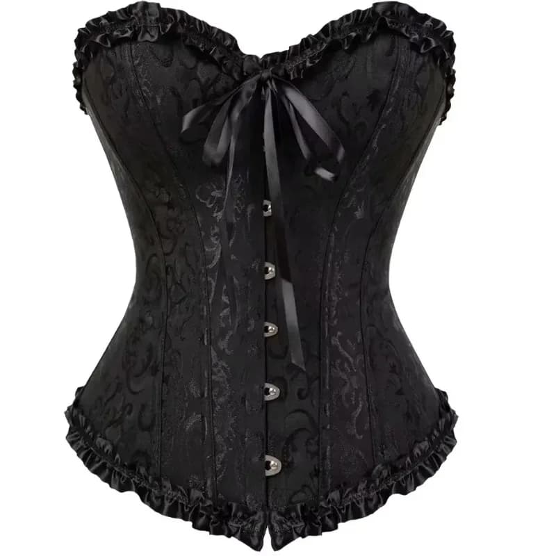 Corsetto stile corte europeo e americano jacquard pizzo cinturino posteriore regolabile in vita modellatura pancia che supporta l'osso shapewear 8111