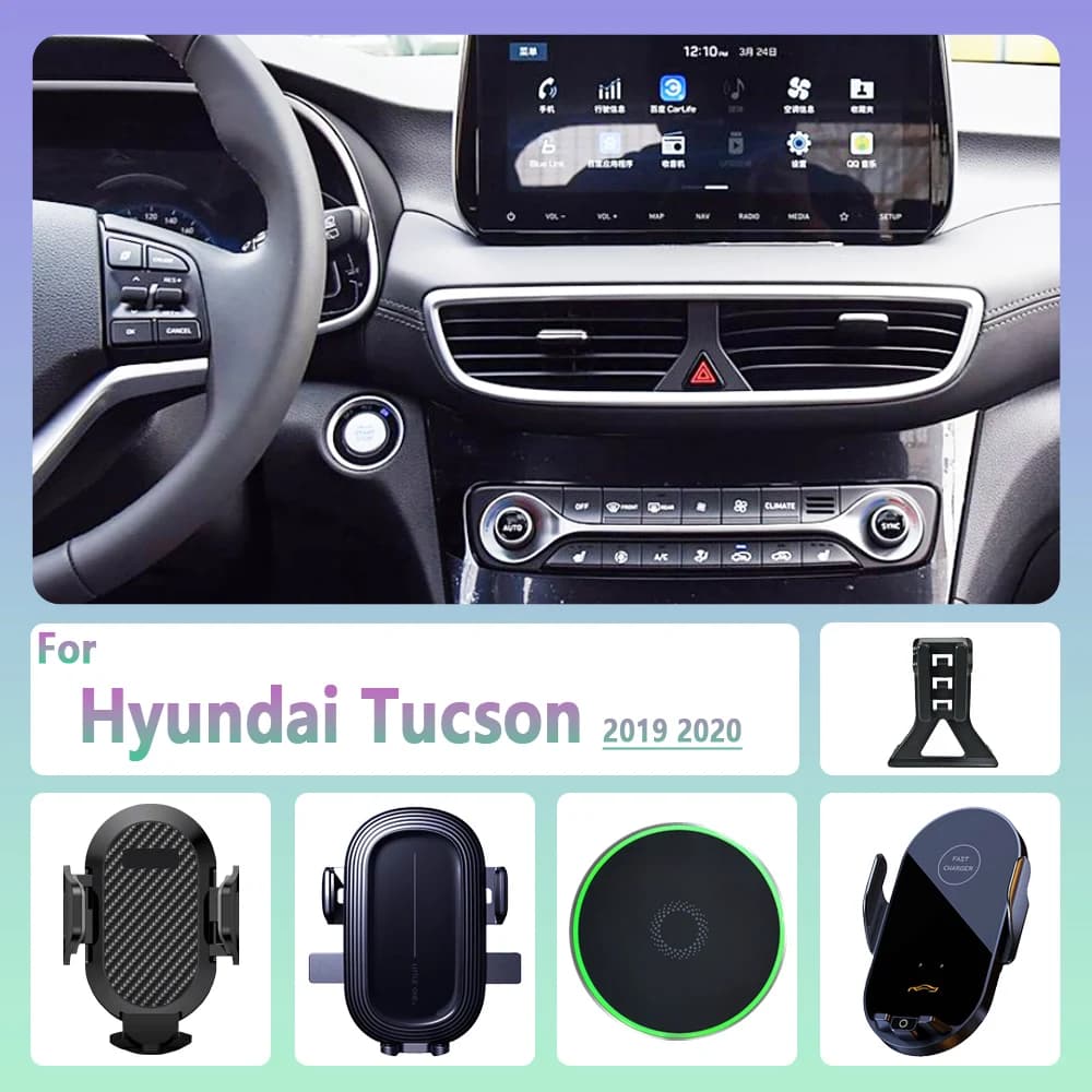 Per Hyundai Tucson 2019 2020 supporto per telefono da auto supporto per telefono magnetico con ricarica Wireless accessori per supporto Magsafe per auto