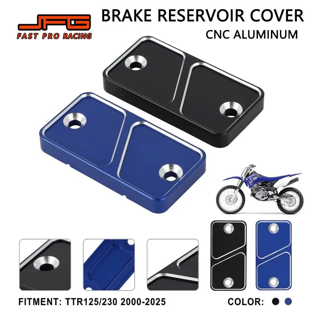 Accessori moto Tappo di copertura del liquido del serbatoio del freno anteriore Coperture della pompa del freno per Yamaha TTR 125 230 2000-2025 Dirt Pit Bike