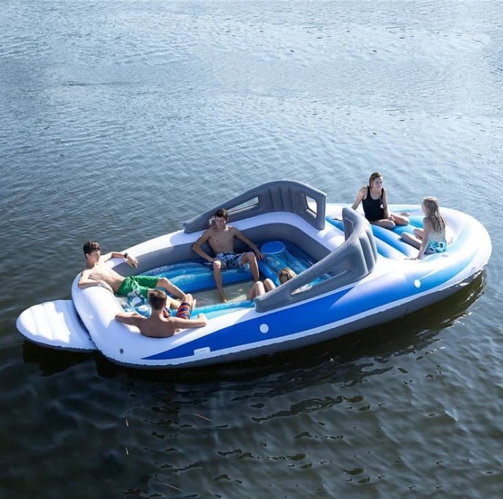 Barca gonfiabile in gomma ispessita con rete a clip in PVC all'ingrosso Kayak pieghevole resistente all'usura Barca da pesca ad aria per 1-5 persone