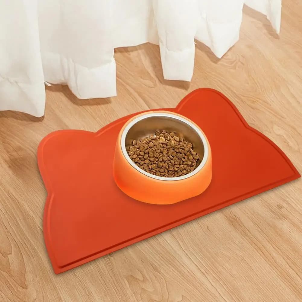 Tappetini per ciotole per cani e gatti Tappetino impermeabile e a prova di perdite Tovaglietta per animali domestici antiscivolo Facile da pulire Silicone alimentare Anti-sporco