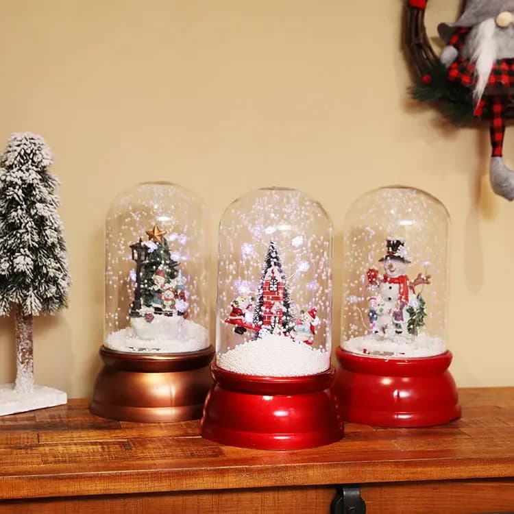 Decorazioni Natalizie, Luci Creative a Forma di Neve, Luci a Pendolo Musicali, Regali di Natale
