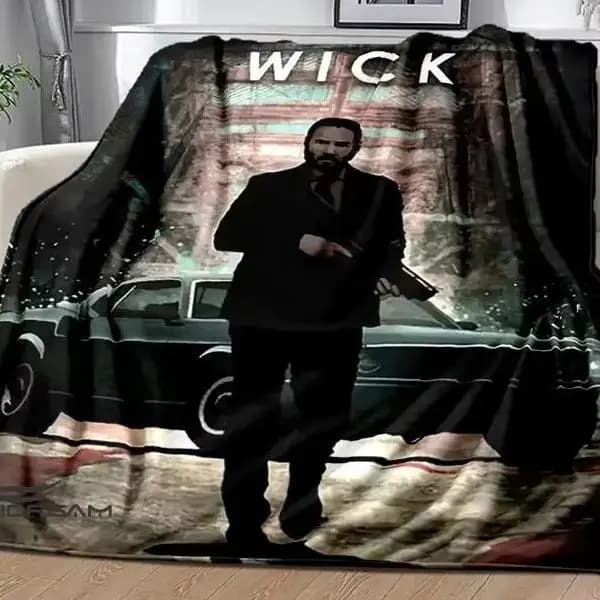 Movie John Wick printed Blanket Picnic blanket Warm blanket Soft and comfortable Home travel blanket bed linings birthday gift