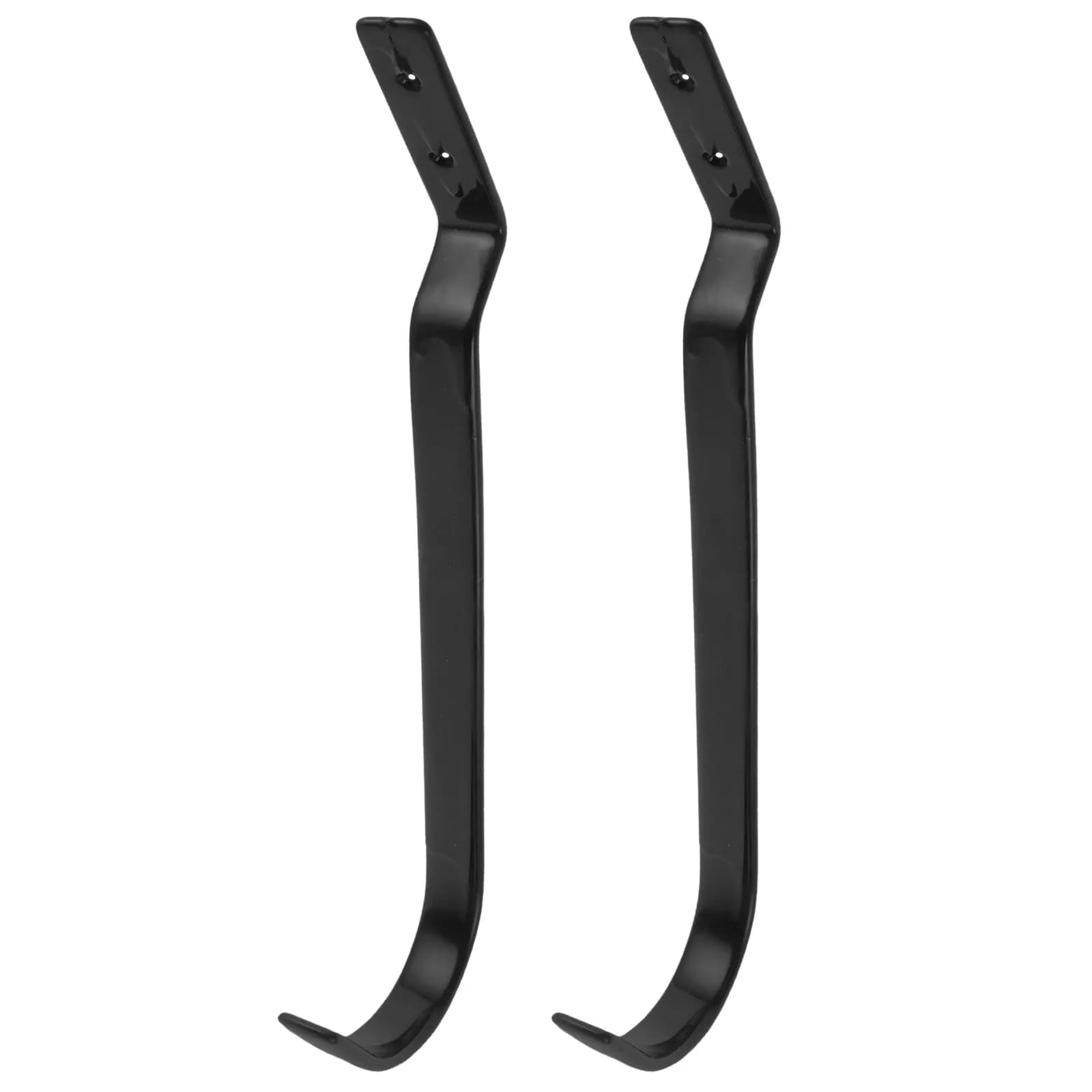 2 Black Metal Under Table Cue Holder Hooks Side Rail Cue Organizer Rack for Pool Stick Storage Fits Standard Tables