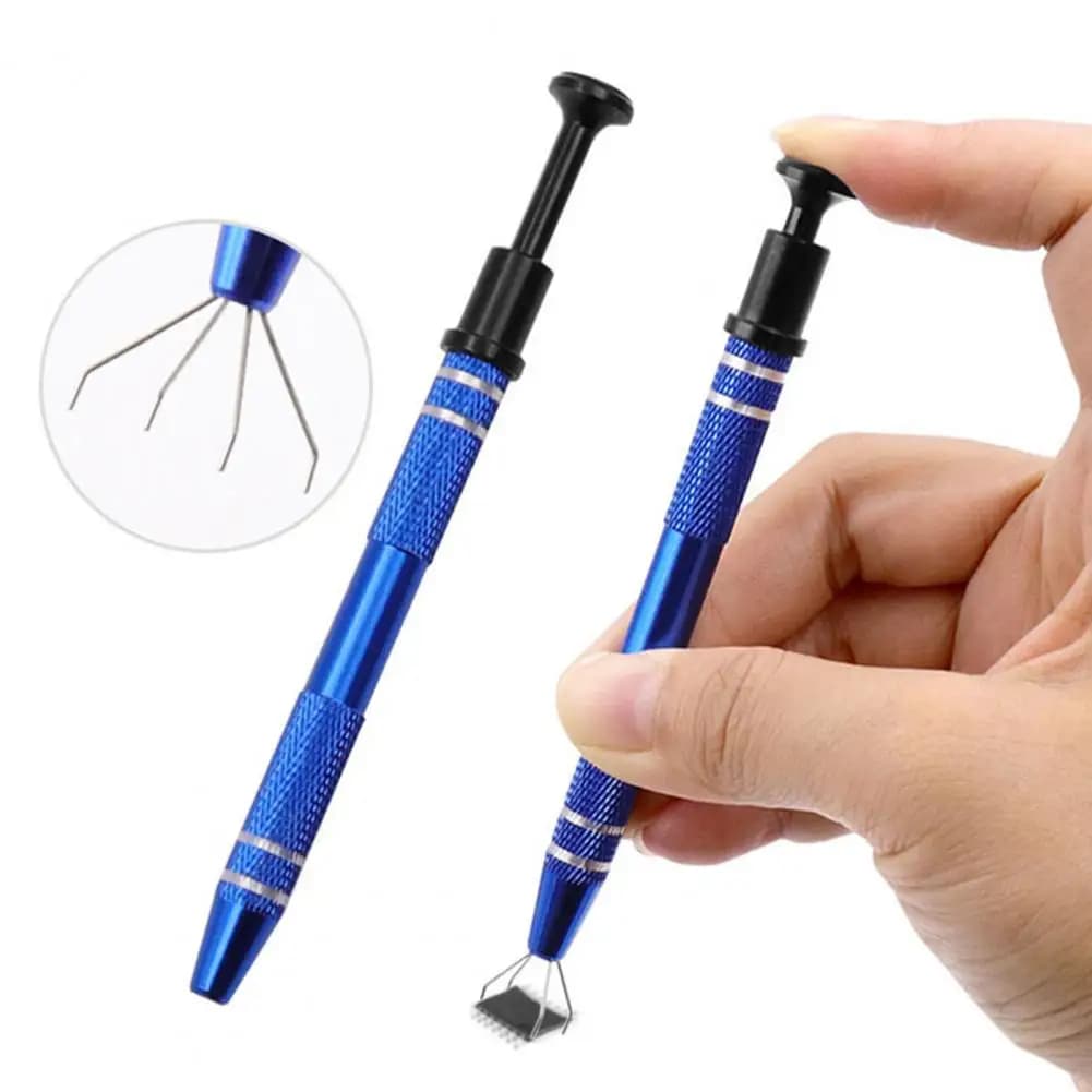 Strumento per la raccolta delle sfere dei gioielli Strumento per la raccolta dei chip IC a 4 artigli Strumento per la raccolta delle sfere per piercing in acciaio inossidabile Grabber per gioielli Mini pinzette