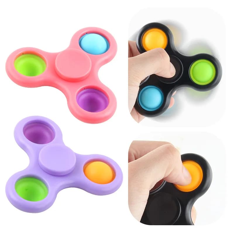Set di Giocattoli Fidget Spinner Multicolore per Dita, Trottola Antistress per Decompressione, Regali per Ragazzi, Ragazze e Adulti