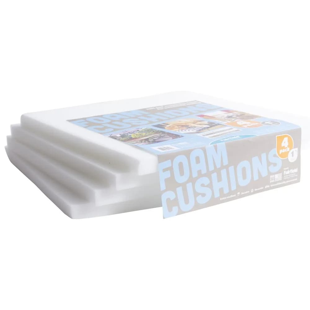 Soft Durable Supportive Foam Padding Pad for Seat Cushions Bedding Comfy Pet Beds Craft Pillow Upholstery Polyurethane Foam Sheet 16x16x1 Inch 4-Pack