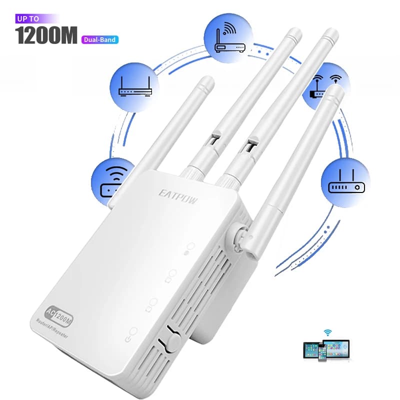 EATPOW 1200Mbps Dual Band 2.4G e 5GHz WiFi Extender Ripetitore WiFi Potente Router Wireless/AP AC1200 Wlan Wi Fi Gamma Amplificatore