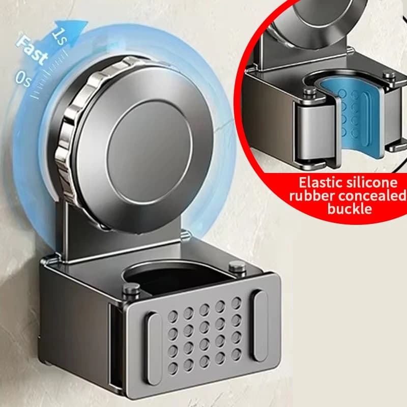 No Need To Drill Suction Cup Mop Rack, Wall-mounted Clip, Broom Hook, Bathroom Door Behind Storage Rack, Kitchen Hook Clip
