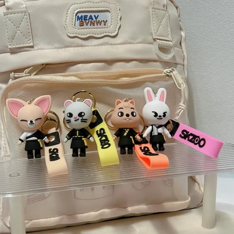 Portachiavi SKZOO Stray Cute Doll - Squisiti Accessori per Zaino e Auto - Prodotti Ufficiali Star
