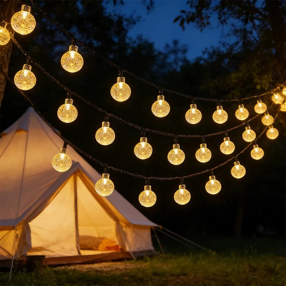 Luci a stringa LED a batteria con palline per albero, decorazioni interne, matrimoni, casa, luci fatate, luci a stringa LED a sfera