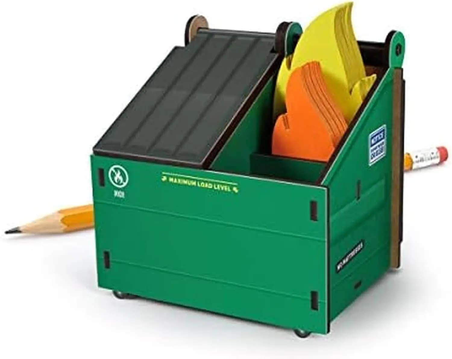 Divertente Organizzatore da Scrivania con Oltre 100 Schede per Appunti, Portapenne a 3 Scomparti per Ufficio o Casa