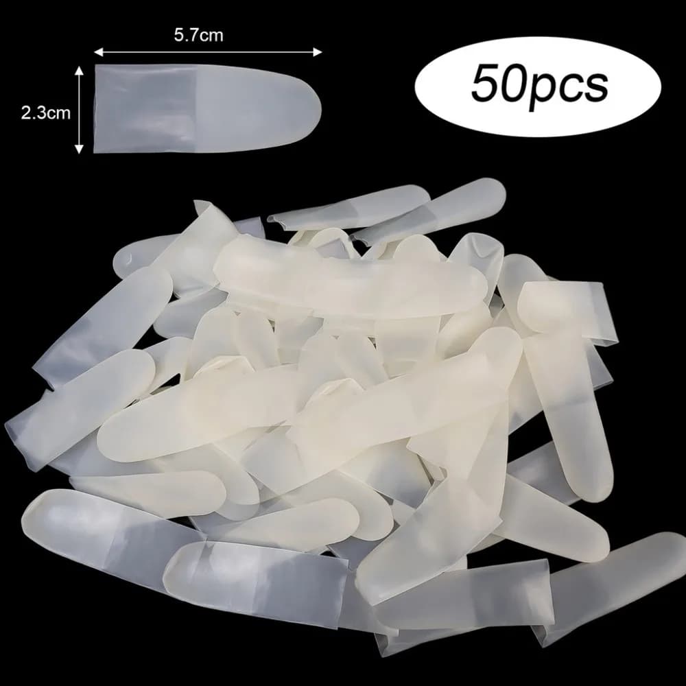 Transparent Finger Sleeve Ultra-thin Frosted Non-slip Dust-free Gloves Nail Protection Finger Sleeve Outdoor Work Latex Gloves