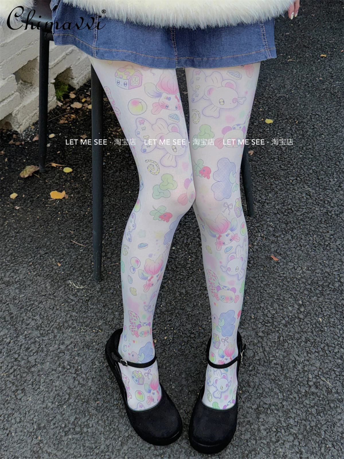 Calzini originali giapponesi Lolita Girl Collant fondo cosplay carino e skinny Primavera Autunno Nuovi leggings dolci Kawaii per le donne